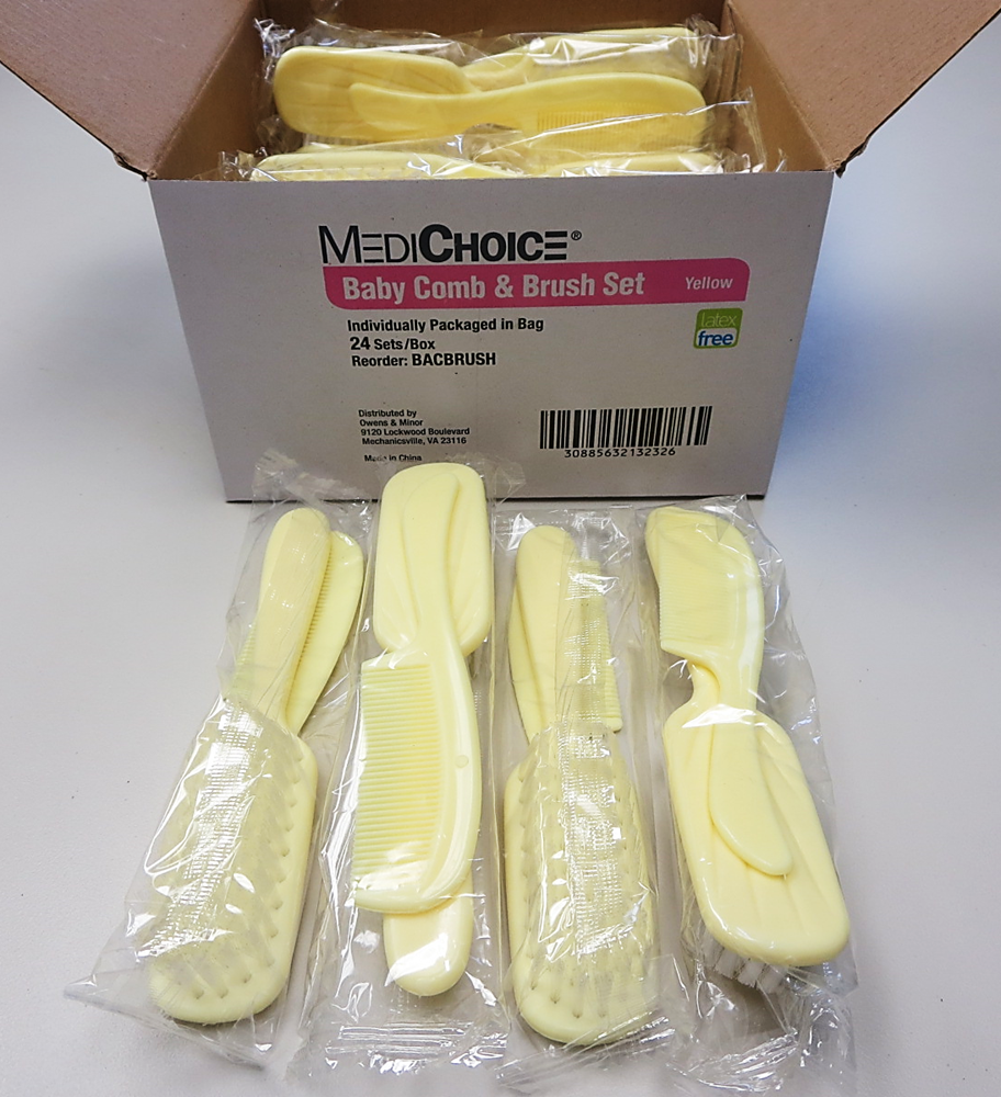 MediChoice Baby Comb & Brush Set, Extra Soft Bristles